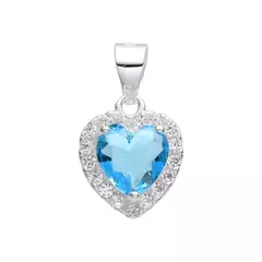 Dije Colgante de Corazón con Puntos de Luz 1,60g