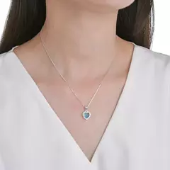 Dije Colgante de Corazón con Puntos de Luz 1,60g - comprar online