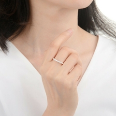 Anillo Plata 925 con cubics, modelo reversible - 1,80g - Joyería Valentino di Sassari