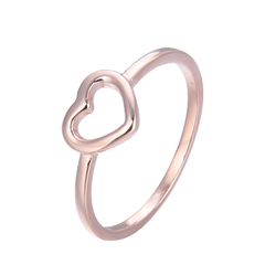 Anillo Plata 925 Enchapado en Oro, modelo corazon - 1,20g