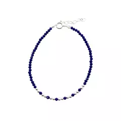 Pulsera de Plata 925 con cristales color azul - 2g - comprar online