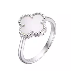 Anillo Plata 925 Flor con esmalte- 2,30g - Joyería Valentino di Sassari