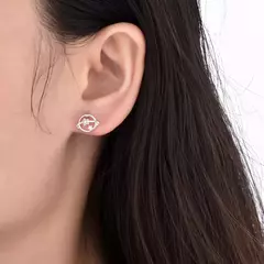 Aros Plata 925 con cubic, modelo planeta y estrella - 1,20g - comprar online