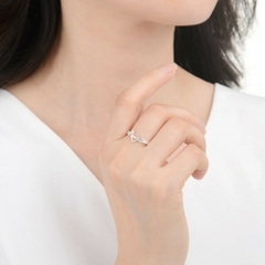 Anillo de Plata 925, tres Corazones calados - 2g en internet