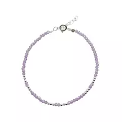 Pulsera de Plata 925 con cristales color lila - 1,70g - comprar online