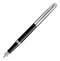 Pluma Waterman Hémisphère Deluxe Laca Negra y Paladio