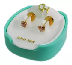 Aros Abridores Oro 18k Marca CH, grifa mediana cubic 3 mm - Joyería Valentino di Sassari