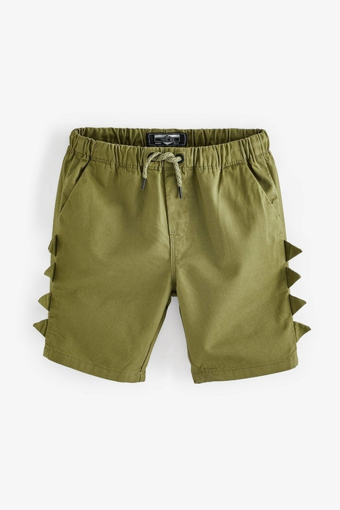 Shorts Infantil Dino | Verde Oliva Aveludado