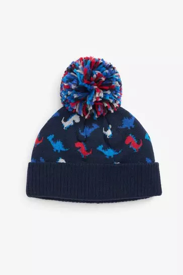 Gorro Pom-Pom Tricot | Dinossauro