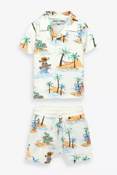 Conjunto Infantil Verão Polo Estampada - Flor de Yasmin Store