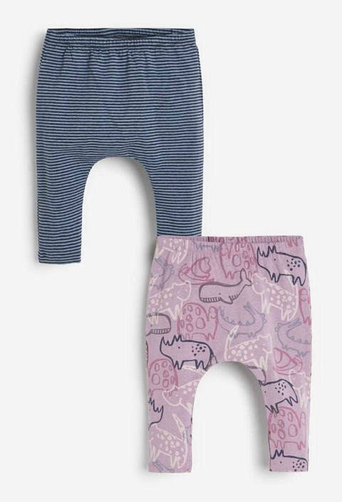 Kit 2 Calças Infantil em Malha | Animais