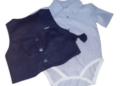 Conjunto Social Bermuda /Colete / Bory Festa Menino Bebe 2 a 10 meses - comprar online