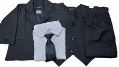 TERNO PRETO COMPLETO PARA MENINO FESTA/ CASAMENTO 5 PÇS - comprar online
