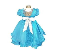 VESTIDO FESTA INFANTIL ALICE NO PAIS DAS MARAVILHAS 1 A 3 ANOS - loja online