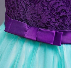 Vestido Festa Renda Estruturada Lilás Menina Luxo - RANNA BEBÊ