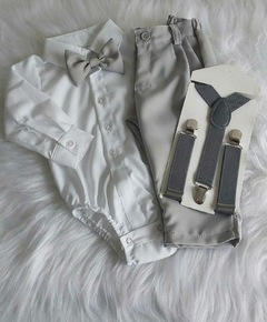 Imagem do Conjunto Festa social Bebe Rn a 18 meses Batizado casamento gravata suspensorio