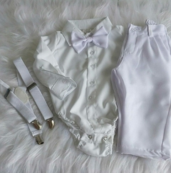 Conjunto Festa social Bebe Rn a 18 meses Batizado casamento gravata suspensorio - RANNA BEBÊ