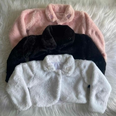 Bolero Pele Branco Batizado Daminha Festa Bebê - RANNA BEBÊ