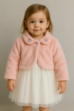 Bolero Pele Branco Batizado Daminha Festa Bebê - comprar online