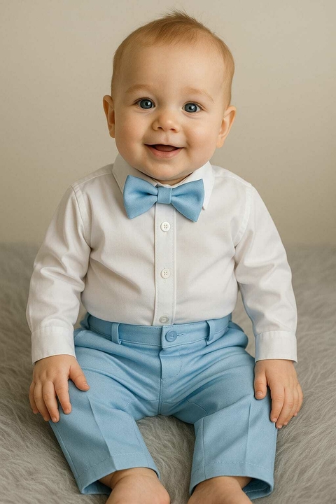 Conjunto festa social Batizado para bebê menino P, M e G - comprar online
