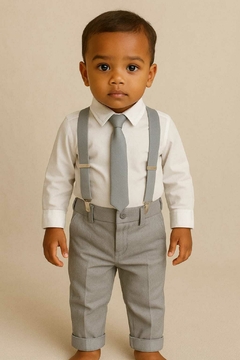 Conjunto Festa social Bebe Batizado casamento gravata suspensorio body - comprar online