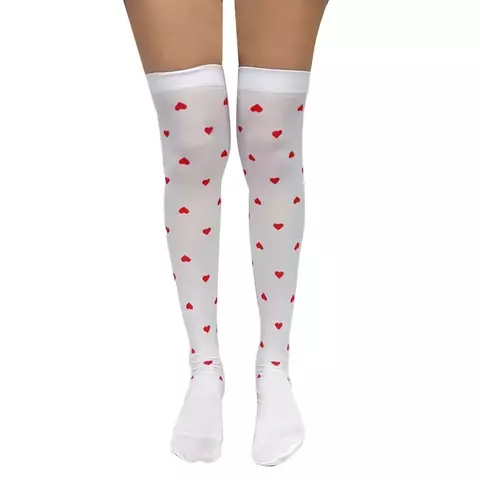 Meia 3/4 Com Coração Ponto Das Festas