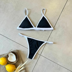 Conjunto basico contornado - preto e branco