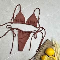 Conjunto cortininha - marrom