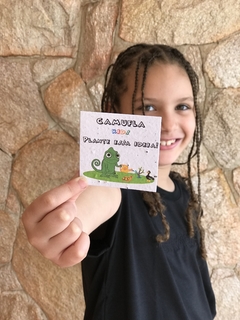 Camiseta Preta Infantil Semente. - comprar online