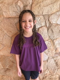 Camiseta Roxa infantil Semente.