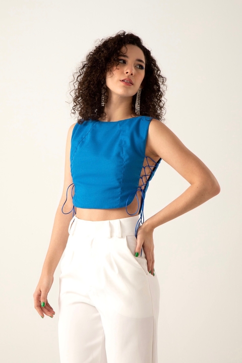 Cropped Malu - Azul