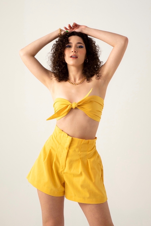 Cropped Talita - Amarelo