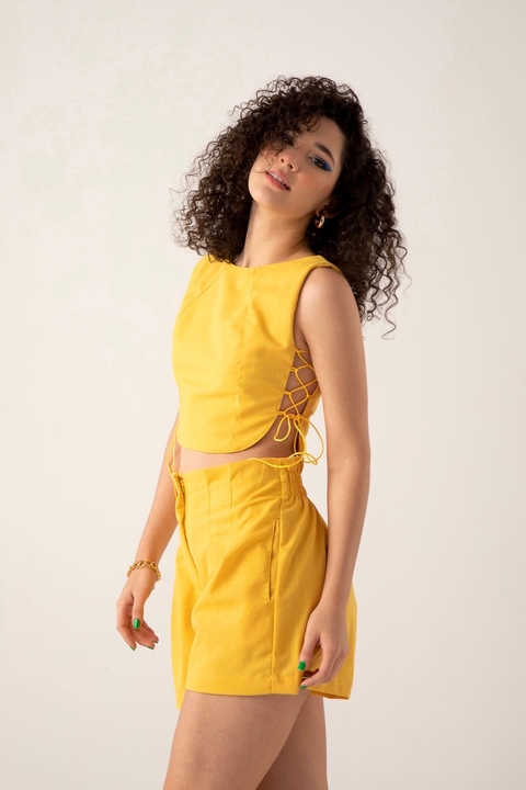 Cropped Malu - Amarelo