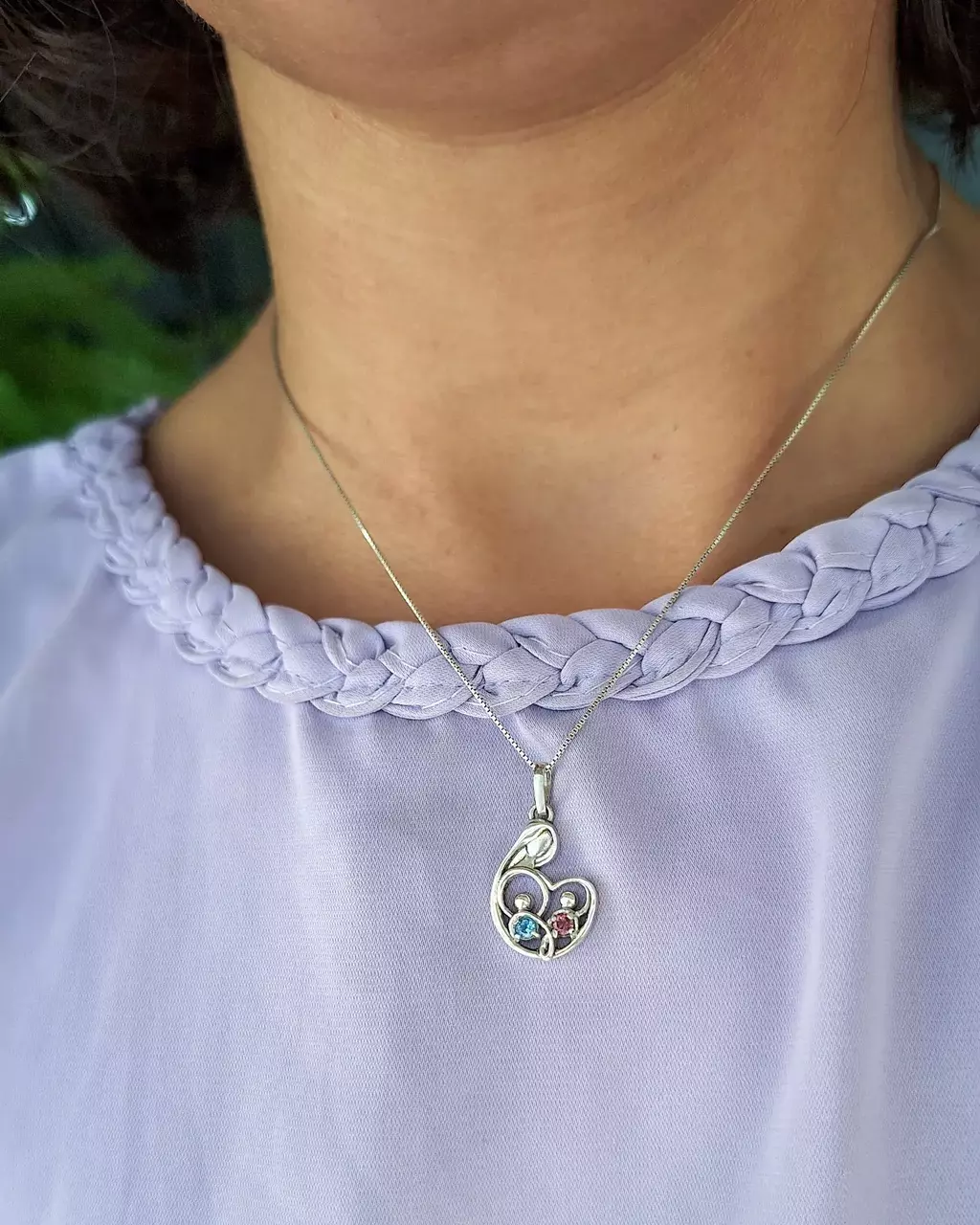 Pingente Mãe e Filhos Prata