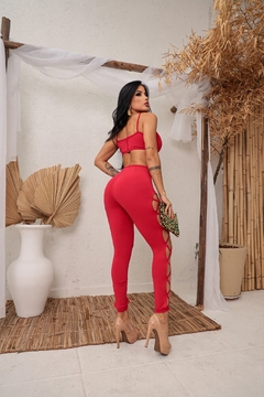 Macacão Dafine vermelho - comprar online