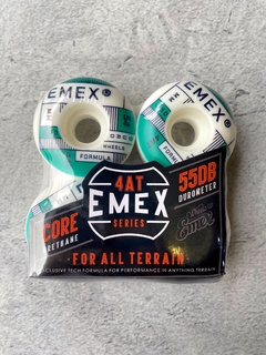 Roda Emex 54mm branca/verde - comprar online
