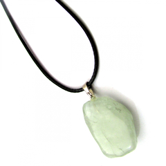 Colar de pedra rolada e cristal - Água Marinha