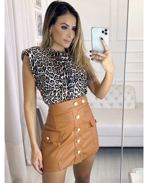 Saia Couro Serena