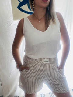 Short LINO RAYAS BEIGE en internet