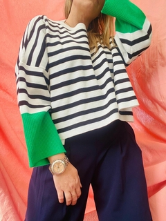 SWEATER CALAS BLACK GREEN - comprar online