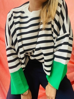 SWEATER CALAS BLACK GREEN en internet