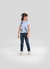 Blusa Meia Malha Infantil Menina Stitch Azul - Brandili - loja online