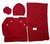 Saída de Maternidade Tricô Menino Vermelho 4 Pçs- Fofinho