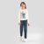 Blusa Malha Longa Menina do Stitch Off White - Brandili