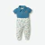 Conjunto Bebê Body Curto Polo Calça Culote Azul Espacial-Hug - comprar online