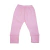 Calça Mijão/Culote Bebê Vira-pé Rosa Bebê