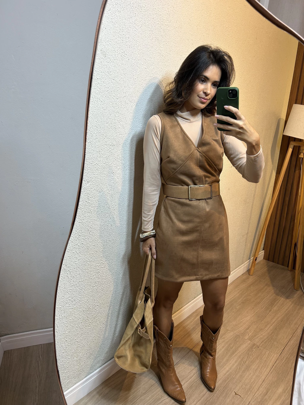 Vestido Suede Curto