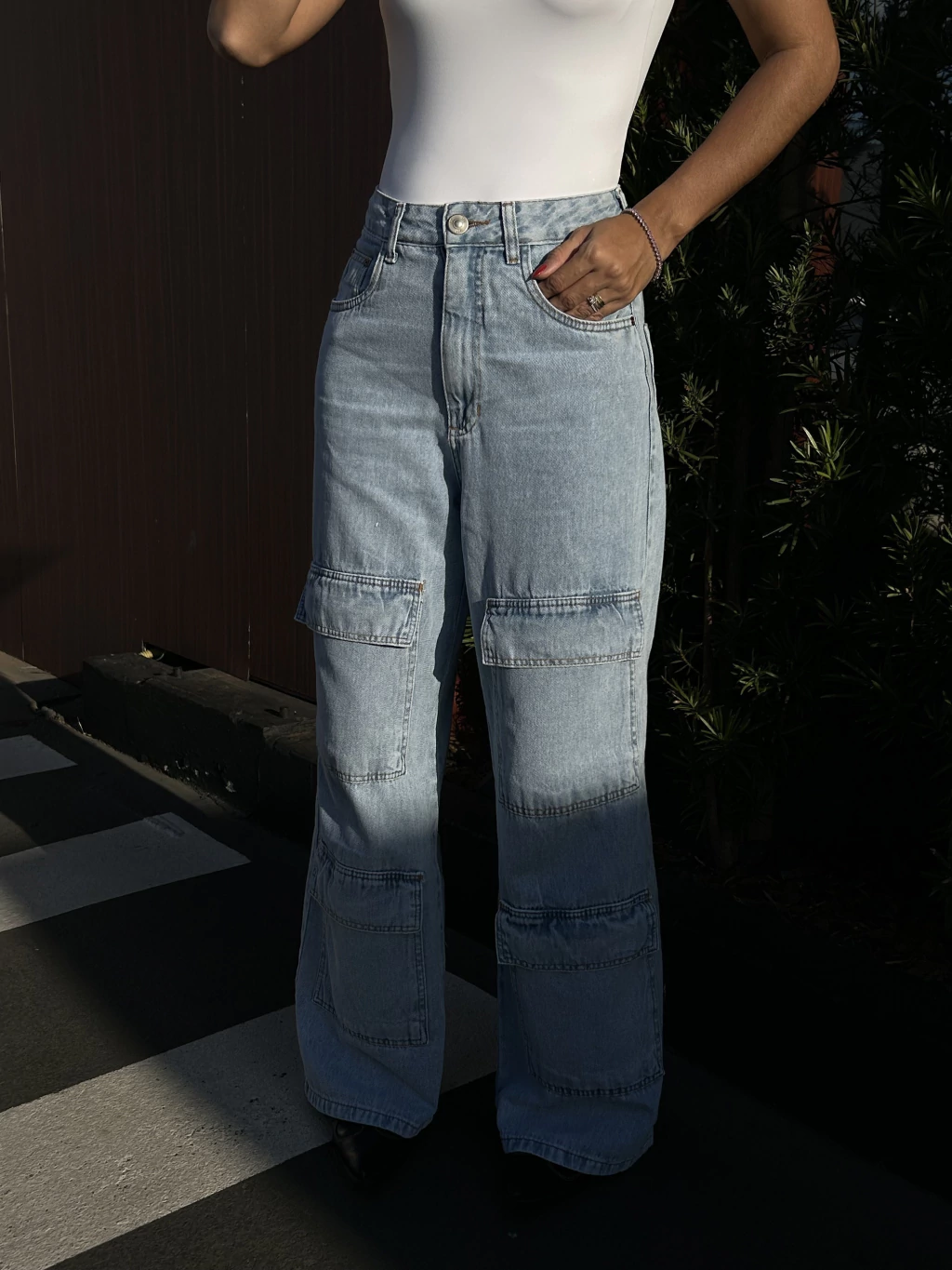 Calça Cargo Jeans