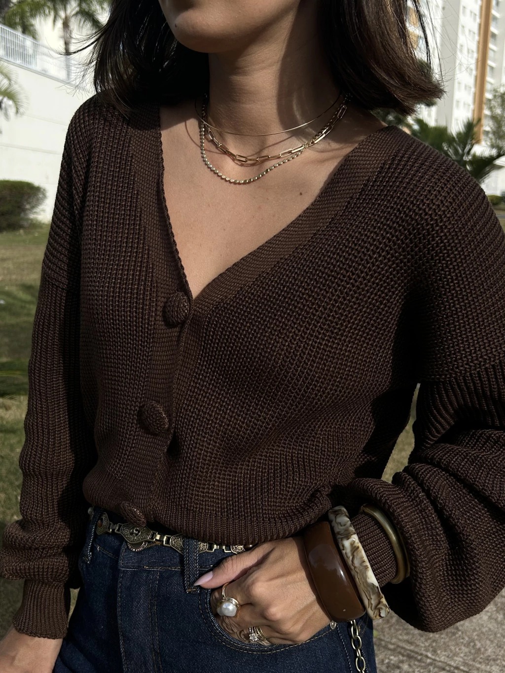 Cardigan Tricô