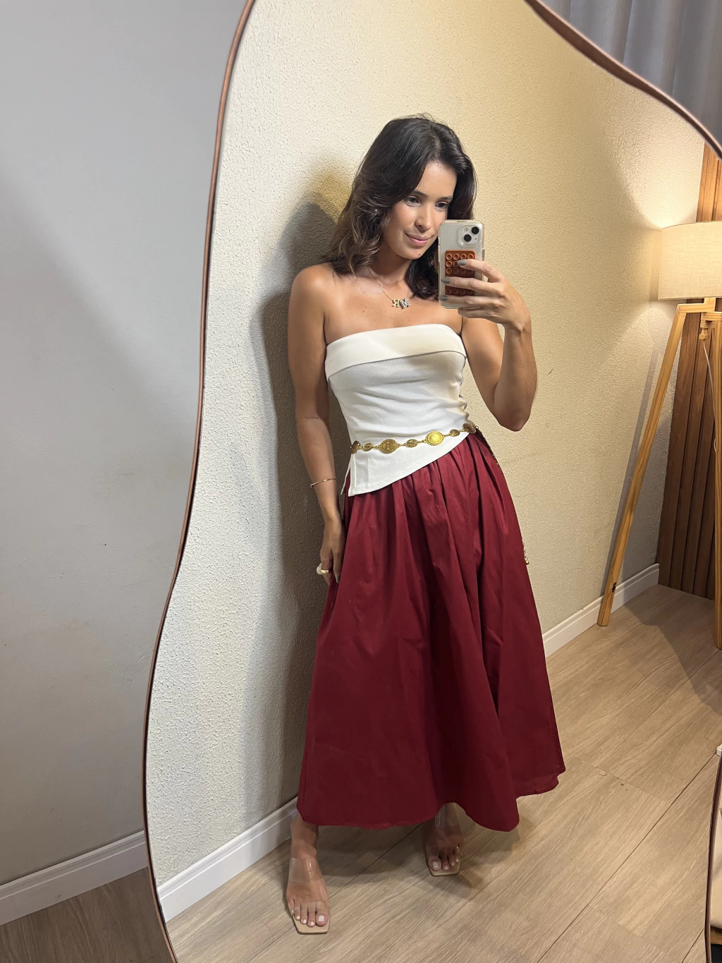 Saia Mídi Tricoline Sofia